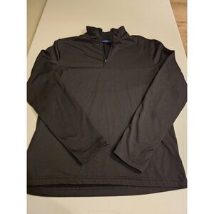 Apt 9 Quarter Zip Pullover Women's Medium Black Lightweight Stretch Jacket